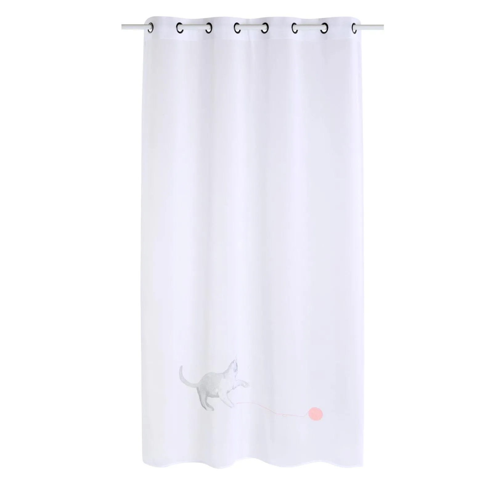 Fashion Voilage TITOU coloris gris 140 x 240 cm - Voilages, Vitrages, Stores Et Accessoires|Rideaux