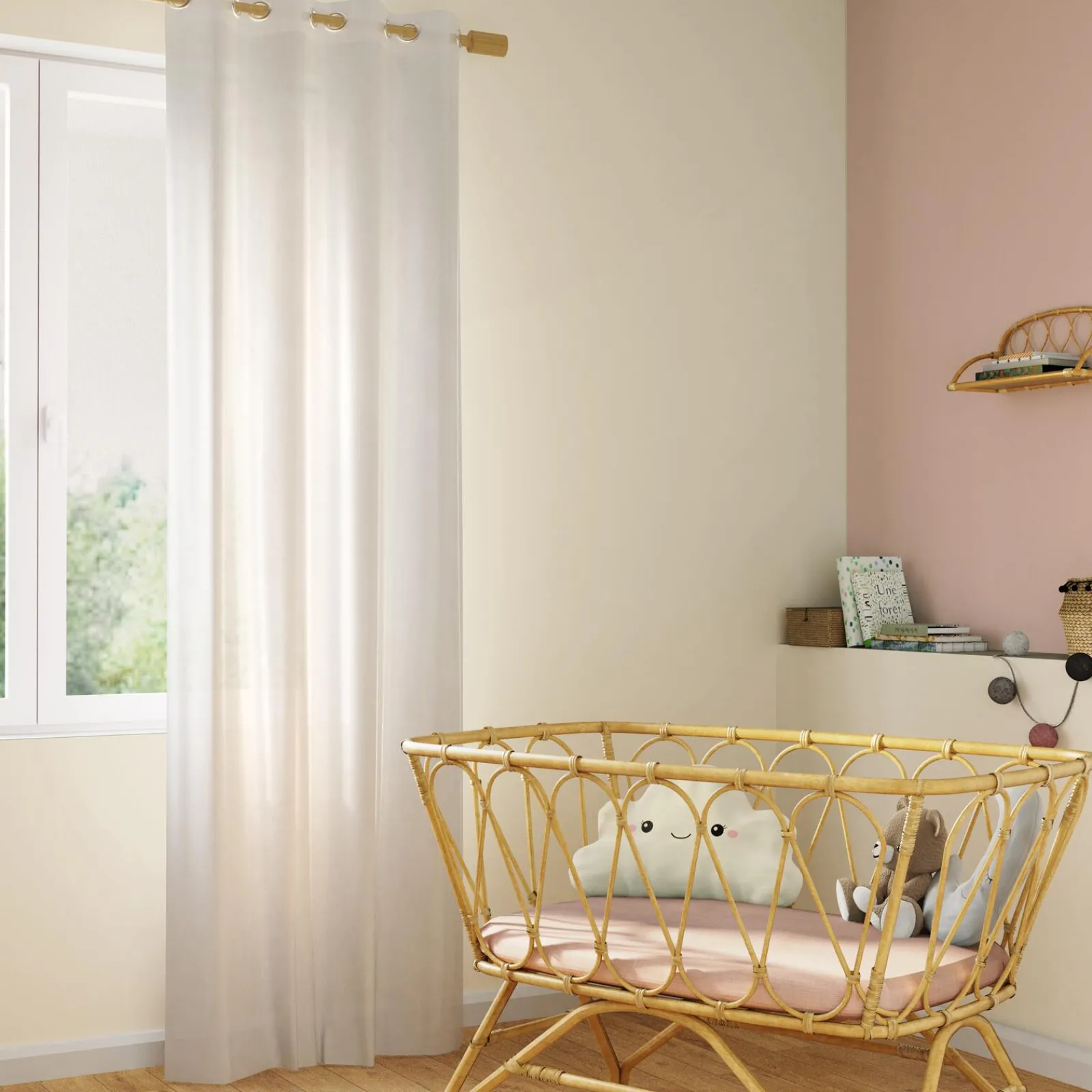 Sale Voilage TOU coloris blanc 140 x 240 cm - Voilages, Vitrages, Stores Et Accessoires|Rideaux