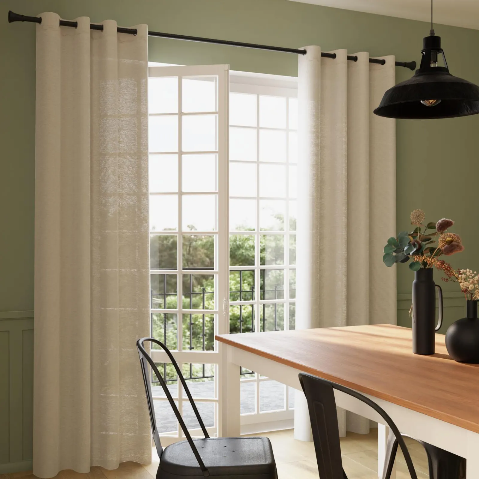 Hot Voilage URSIN coloris naturel 140 x 240 cm - Voilages, Vitrages, Stores Et Accessoires|Rideaux