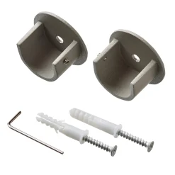 New Naissance VELOURS coloris gris grainé diamètre barre 2,8 cm - 4MURS Voilages, Vitrages, Stores Et Accessoires