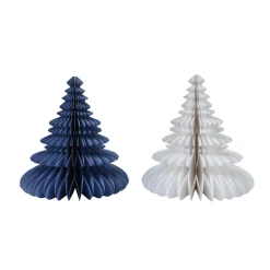 Hot Objet déco SAPIN PAPIER PLIÉ XL coloris Bleu et blanc - 4MURS Objets Déco