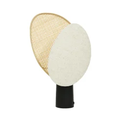 Outlet Lampe à poser ALMERIA noir et lin 40 x 25,6 cm - 4MURS Lampes À Poser