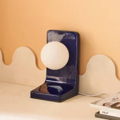 Online Lampe à poser WALTER coloris bleu nuit 23 x 13 cm - 4MURS Lampes À Poser