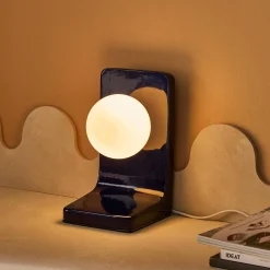 Online Lampe à poser WALTER coloris bleu nuit 23 x 13 cm - 4MURS Lampes À Poser