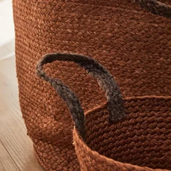 Hot Panier BORNÉO coloris brun diamètre 22 cm - 4MURS Objets Déco
