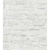Discount Papier peint adhésif KAOLIN coloris blanc - 4MURS Papiers Peints