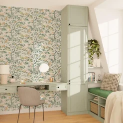 Clearance Papier peint intissé AMAYA coloris vert anglais - 4MURS Papiers Peints
