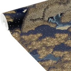 Fashion Papier peint intissé AYAKO coloris bleu nuit - 4MURS Papiers Peints