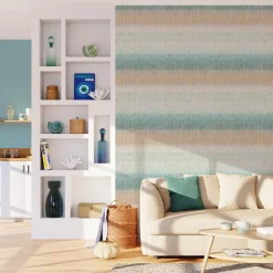 Clearance Papier peint intissé BAI SAO coloris bleu aqua - 4MURS Papiers Peints