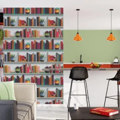 Hot Papier peint intissé BIBLIOTECA coloris multicolore - 4MURS Papiers Peints