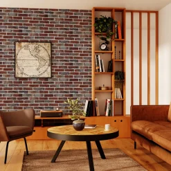 Best Papier peint intissé BRICKWALL coloris rouge brique - 4MURS Papiers Peints