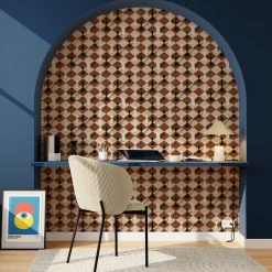 Discount Papier peint intissé CHECKMATE coloris bois naturels - 4MURS Papiers Peints