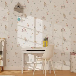 Hot Papier peint intissé CIRCUS coloris multicolore - 4MURS Enfant Papiers Peints Enfant|Papiers Peints