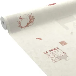 Discount Papier peint intissé COCOTTE coloris blanc grisé - 4MURS Papiers Peints