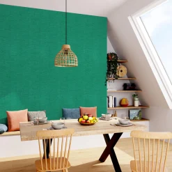 Hot Papier peint intissé CURAÇAO coloris vert émeraude - 4MURS Papiers Peints