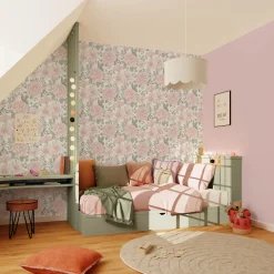 Outlet Papier peint intissé EDEN CAMELIA coloris rose poudré - 4MURS Papiers Peints