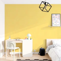 Discount Papier peint intissé ENJOY coloris jaune paille - 4MURS Papiers Peints