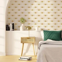 Clearance Papier peint intissé FELICIE coloris blanc - 4MURS Papiers Peints