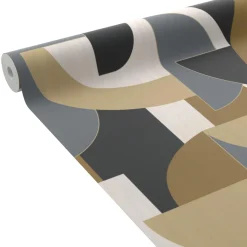 Outlet Papier peint intissé FOSTER coloris brun et gris - 4MURS Papiers Peints