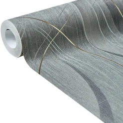 Hot Papier peint intissé FRISSON coloris gris métallisé - 4MURS Papiers Peints