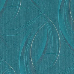 Outlet Papier peint intissé FRISSON coloris bleu paon - 4MURS Papiers Peints