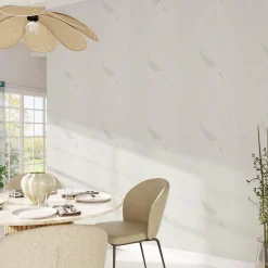 Sale Papier peint intissé GLORIA coloris blanc - 4MURS Papiers Peints