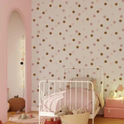 Best Papier peint intissé HAPPILY coloris rose poudré - 4MURS Enfant Papiers Peints Enfant|Papiers Peints