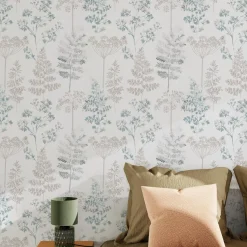 Sale Papier peint intissé HOLLY coloris bleu gris - 4MURS Papiers Peints
