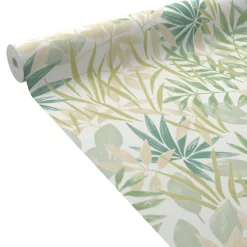 New Papier peint intissé IVANNA coloris vert et beige rosé - 4MURS Papiers Peints