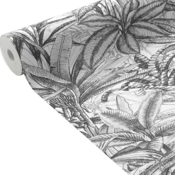 New Papier peint intissé JEBHA coloris anthracite - 4MURS Papiers Peints