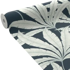 Sale Papier peint intissé JEZABEL coloris bleu nuit - 4MURS Papiers Peints