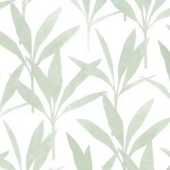 Clearance Papier peint intissé LAURIE coloris vert de gris - 4MURS Papiers Peints