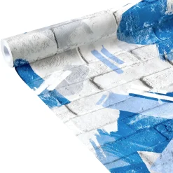Best Papier peint intissé LENOX coloris bleu jean - 4MURS Papiers Peints