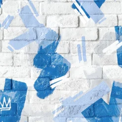 Best Papier peint intissé LENOX coloris bleu jean - 4MURS Papiers Peints