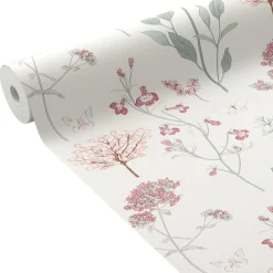 Hot Papier peint intissé LOUISE coloris vert de gris - 4MURS Papiers Peints