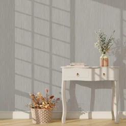 Hot Papier peint intissé MARIANNE coloris gris moyen - 4MURS Papiers Peints