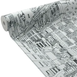 Hot Papier peint intissé MONTMARTRE coloris noir et blanc - 4MURS Papiers Peints