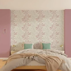 Sale Papier peint intissé MYRIAM coloris rose pailleté - 4MURS Papiers Peints
