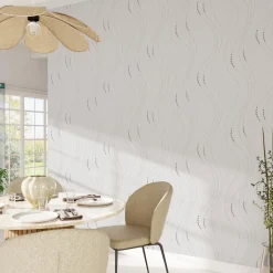 Online Papier peint intissé PERLIA coloris blanc - 4MURS Papiers Peints