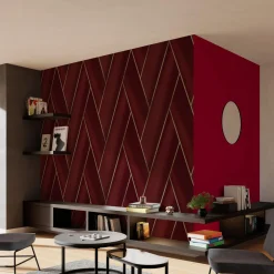 Discount Papier peint intissé PIAZZA coloris lie de vin - 4MURS Papiers Peints