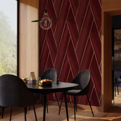 Discount Papier peint intissé PIAZZA coloris lie de vin - 4MURS Papiers Peints