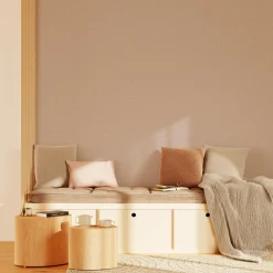 Discount Papier peint intissé RAFAELLA coloris rose poudré - 4MURS Papiers Peints