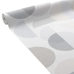 Best Papier peint intissé RING coloris blanc et gris - 4MURS Papiers Peints