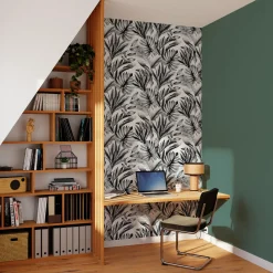 Outlet Papier peint intissé SORAYA coloris noir - 4MURS Papiers Peints