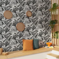 Outlet Papier peint intissé SORAYA coloris noir - 4MURS Papiers Peints