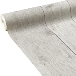 Online Papier peint intissé WOOD BOARD coloris gris perle - 4MURS Papiers Peints
