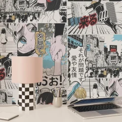 Clearance Papier peint intissé YUKIO coloris multicolore - 4MURS Papiers Peints