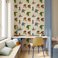 Hot Papier peint MARVEL HEROES coloris multicolore - 4MURS Enfant Papiers Peints Enfant|Papiers Peints
