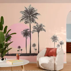 Clearance Papier peint panoramique XL MIAMI WALK 400 x 270 cm rose abricot Papiers Peints Panoramiques|Papiers Peints