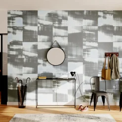 Clearance Papier peint panoramique XL PATCHY 400 x 270 cm bleu clair grisé Papiers Peints Panoramiques|Papiers Peints